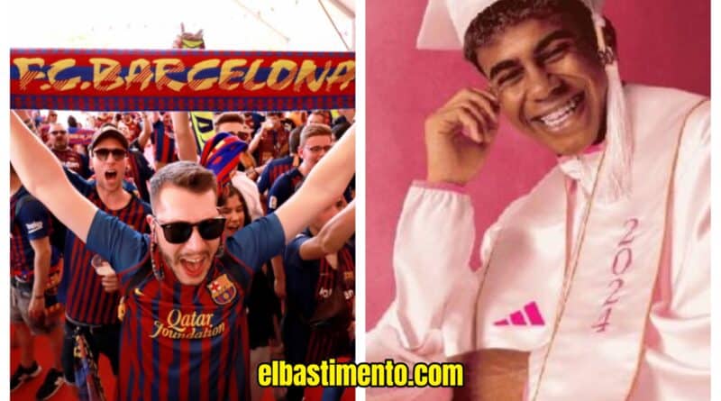 Fans del Barca celebran la graduación de Lamine Yamal como si fuera un título