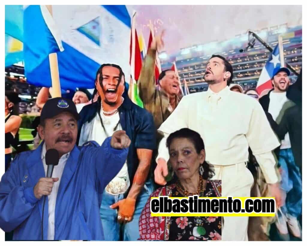 Dictadura Ortega‑Murillo ordena encarcelar a Bad Bunny y al “otro chavalo” tras levantar la bandera de Nicaragua en el show del Super Bowl