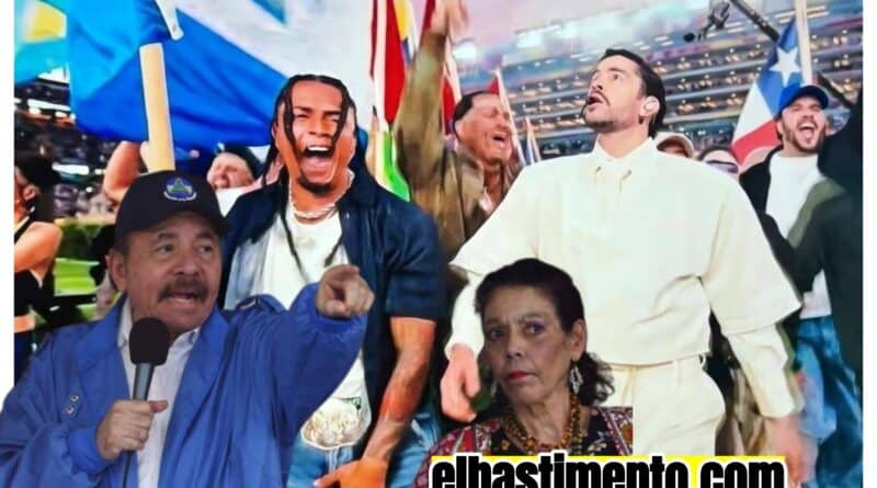 Dictadura Ortega‑Murillo ordena encarcelar a Bad Bunny y al “otro chavalo” tras levantar la bandera de Nicaragua en el show del Super Bowl